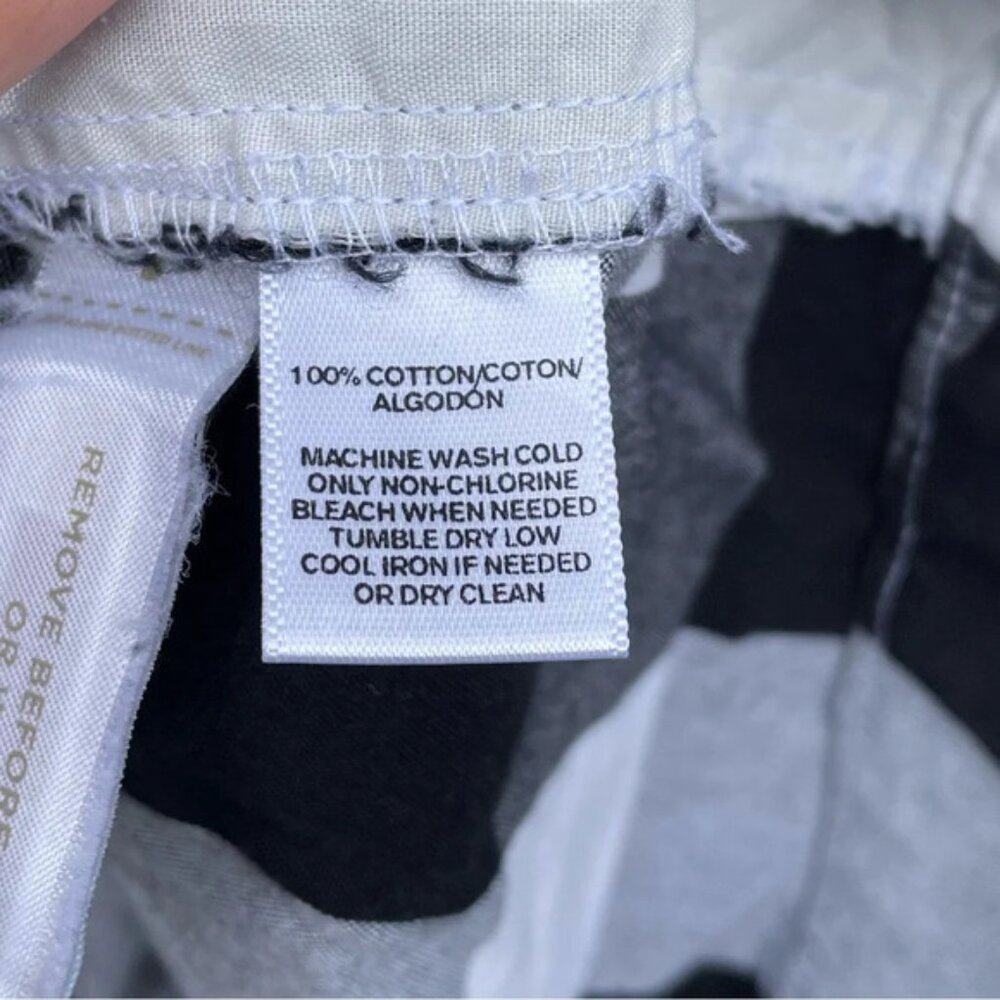 Ann Taylor Loft  shorts Black White Oversize Plaid check, size 10 - Picture 5 of 7